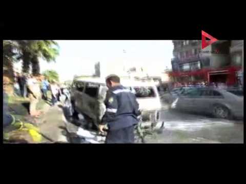 انفجار سيَّارة أجرة في شارع الهرم