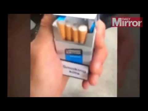 بالفيديو انفجار سيجارة في وجه مدخن