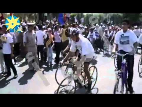 محافظ المنيا يشهد سباق جري بين طلاب المدارس