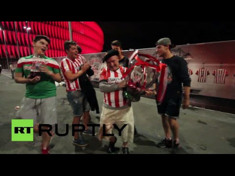 شاهد الأفراح تعم إقليم الباسك بعد فوز بيلباو في السوبر