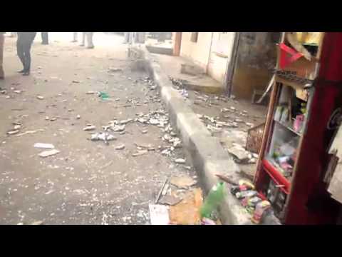 النيابة تعاين موقع انفجار عبوة ناسفة في بني سويف