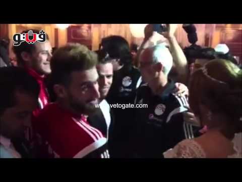 بالفيديو رمضان صبحى وباسم مرسي وكوبر في حفل زفاف إمام