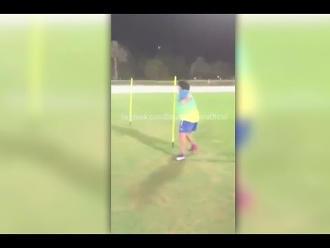 مارادونا يستعيد زكريات الساحرة المستديرة مع زوجته