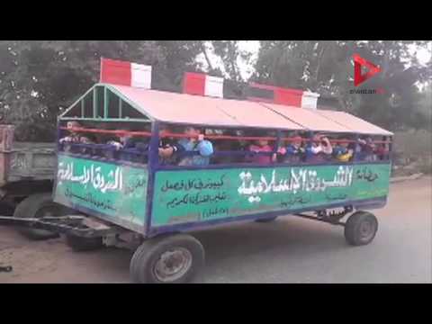 جرّار زراعي ينقل أطفال الحضانة في المنوفيّة
