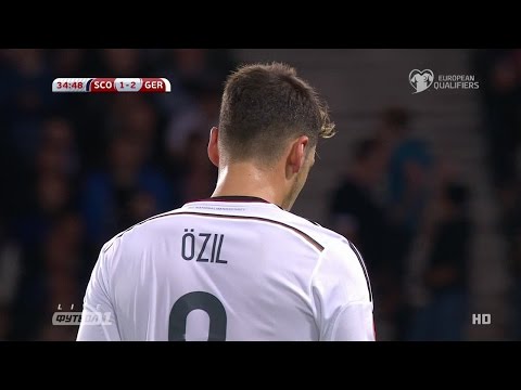 شاهد أبرز ما قدمه أوزيل مع المانشافت أمام أسكتلندا