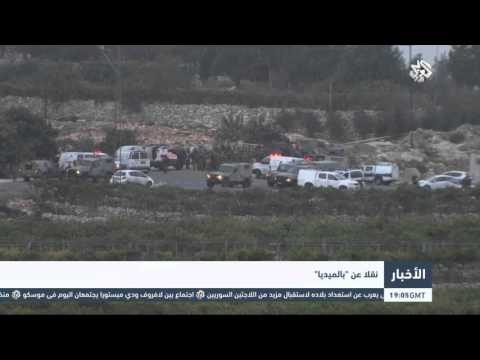 شاهد استشهاد شاب فلسطيني برصاص الاحتلال بالقرب من الخليل