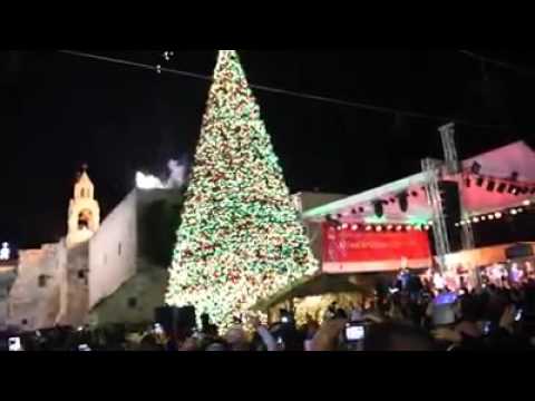 إضاءة شجرة الميلاد في بيت لحم