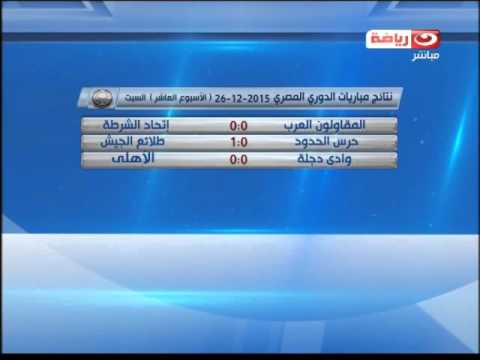 شاهد نتائج مباريات الأسبوع العاشر من الدوري المصري