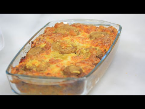 طريقة عمل صينية لحمة مفرومة بالمشروم