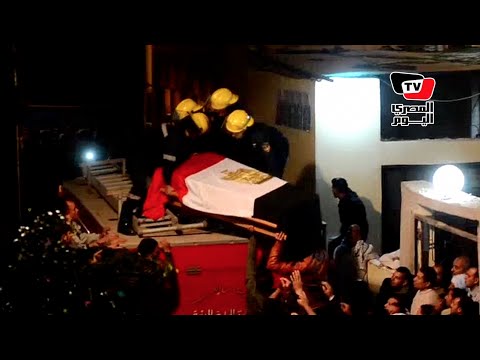 تشييع جثمان الشرطي شهيد سفنكس في المحلة
