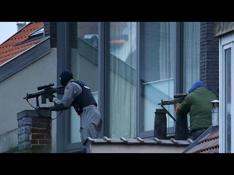 brussels shooting one suspect killed four police officers injured