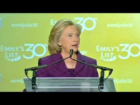 hillary clinton puts her gender centre stage