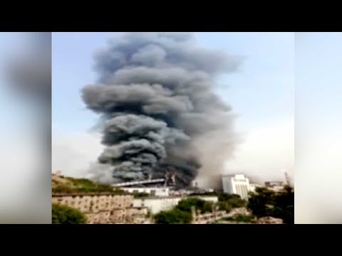 fire broke out at a new blast furnace