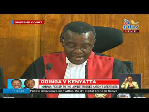 cj david maraga reads the determination