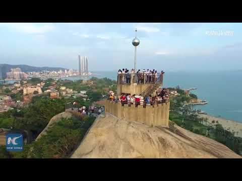 aerial footage shows stunning beauty of xiamen