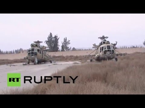 first shots of syrian airbase retaken by govt military