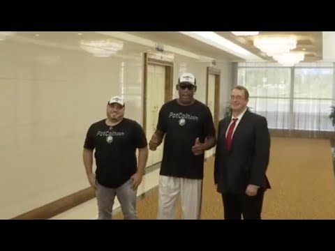 former nba star dennis rodman arrives