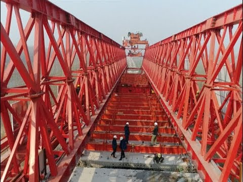 china’s 1st railway bridge using gluing technology completes