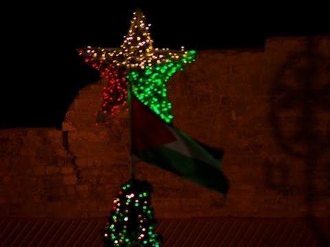 giant christmas tree lit up