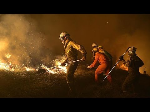 spanish forest fires rage