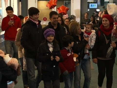 relatives of drowned syrian boy land