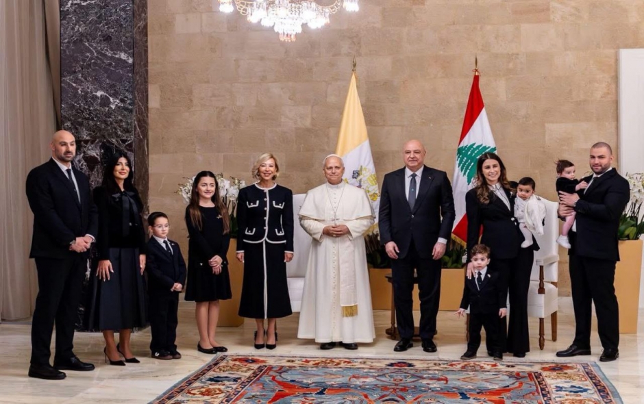 استقبال رسمي لقداسة البابا لاون الرابع عشر في بيروت بحضور الرئيس جوزاف عون
