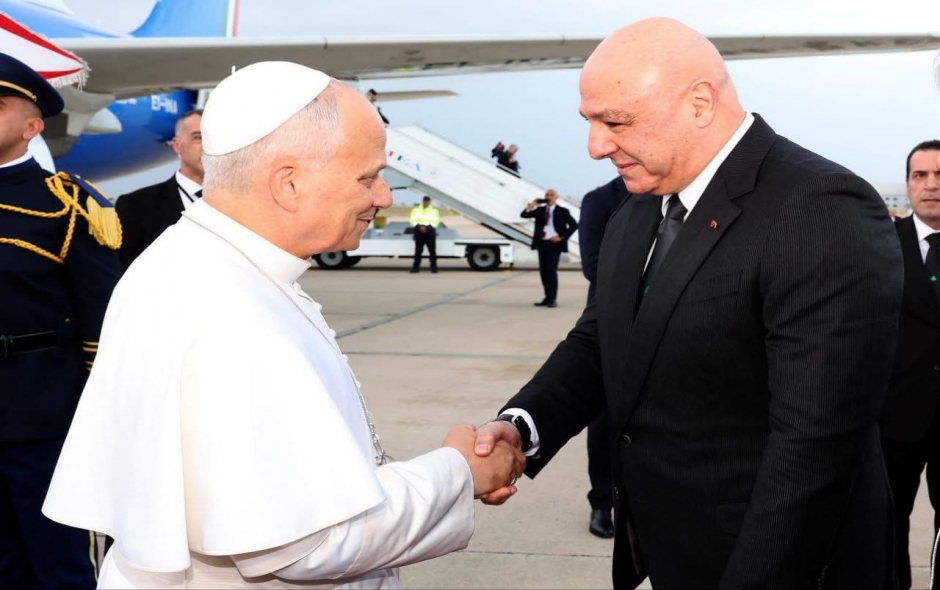 استقبال رسمي لقداسة البابا لاون الرابع عشر في بيروت بحضور الرئيس جوزاف عون